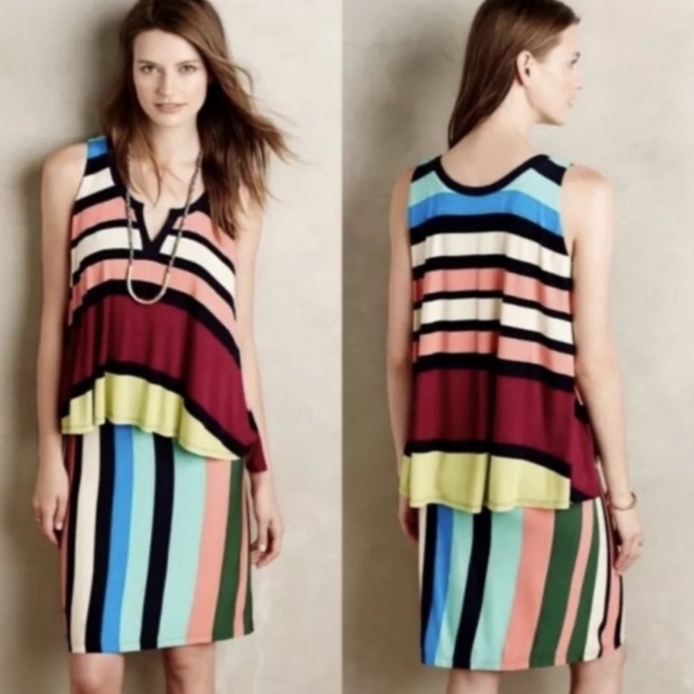 Anthropologie Maeve Layered Davina Dress | EUC